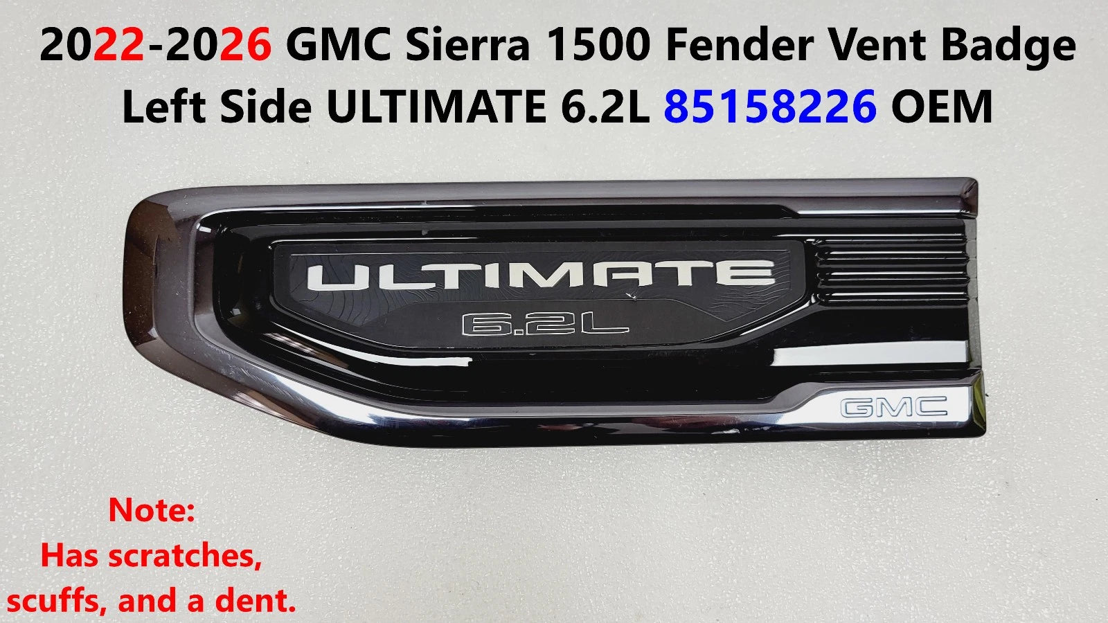 Fender Vent Badge Left Side for GMC Sierra 1500 (2022–2026) 85158226