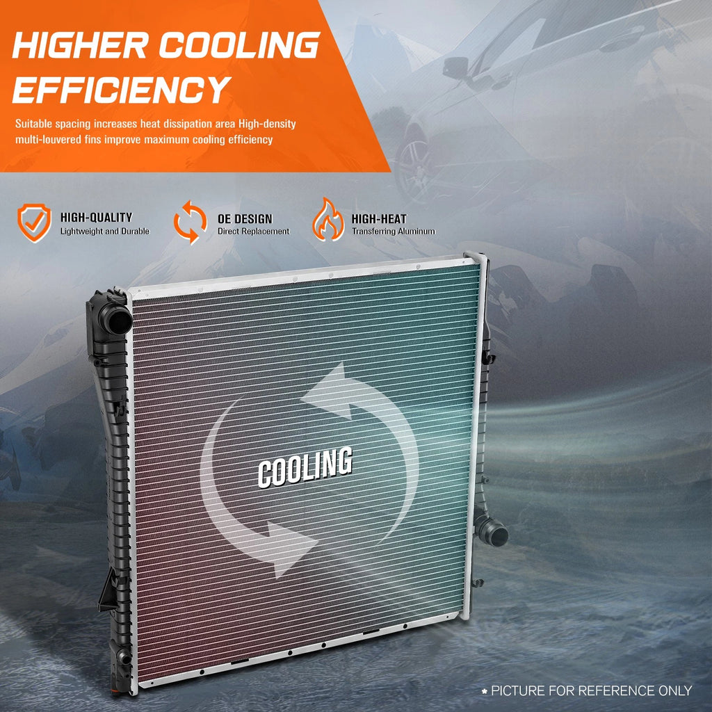 Aluminum Core Cooling Radiator for BMW X5 4.4L 4.6L 4.8L (2000–2006) DPI-2593