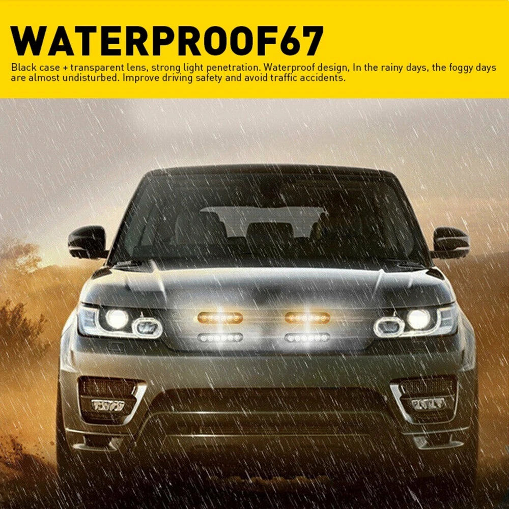 6LED Amber/White Hazard Flash Strobe Light for Trucks (USA)
