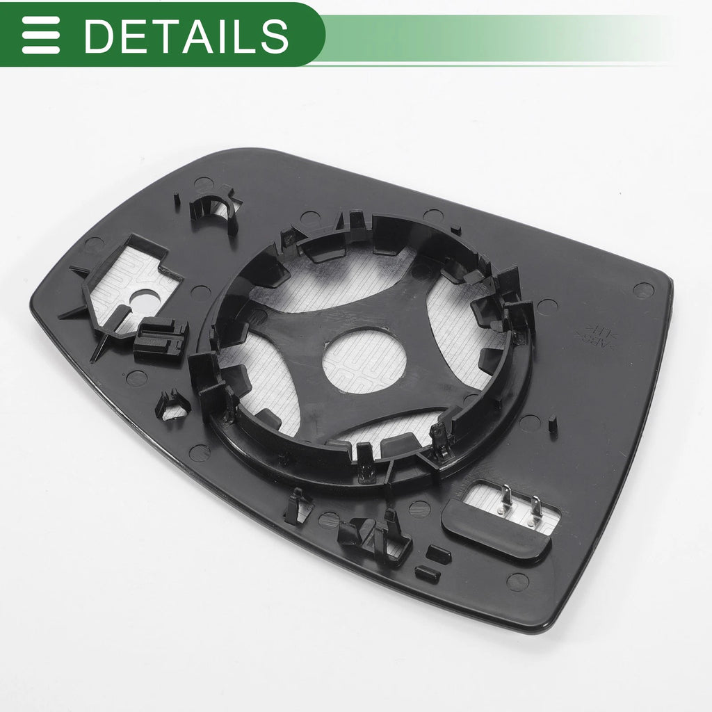 Left Side Heated White Mirror Glass for Ford EcoSport (2013–2023)