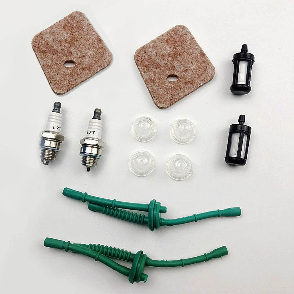Air Fuel Filter Primer Bulb Spark Plug Kit for Stihl FS38 FS45 FS46 FS55