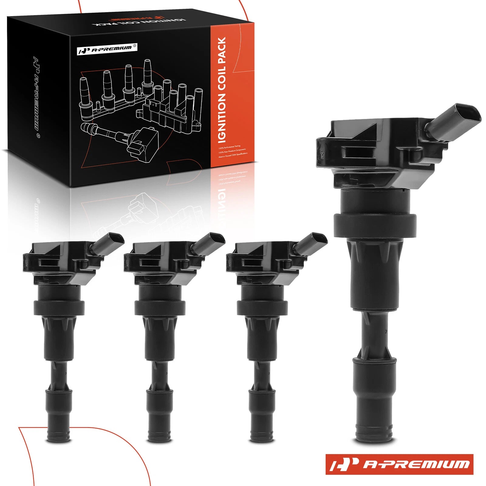 Set of 4 Ignition Coils for Hyundai Elantra (2017–2020) Kia Seltos (2021–2024)