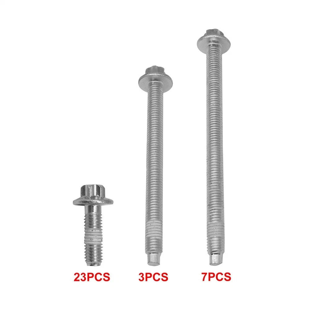 33 Pcs Engine Oil Pan Bolt Set for BMW E82 E87 E90 F20 (OEM Number)