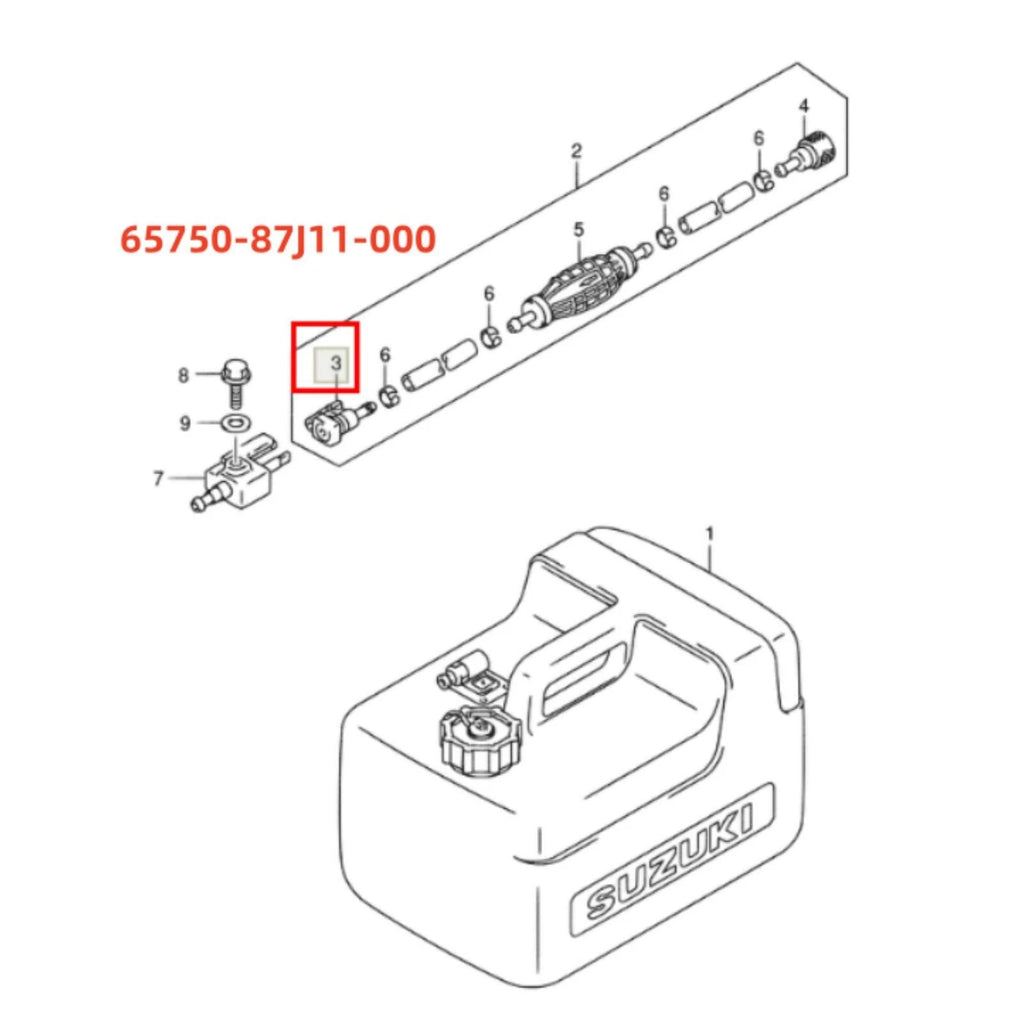 Fuel Hose Socket for Suzuki (65750-87J11, 65750-87J10)