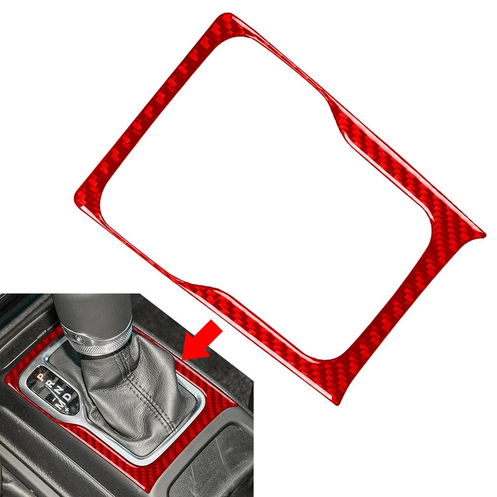 Gear Shift Panel Cover Trim for Jeep Wrangler JL JLU Gladiator JT (2020–2024) Red