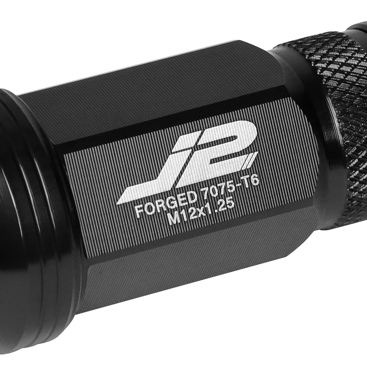 20 Pcs J2 7075 Forged Aluminum M12x1.25 Spiked Cap Lug Nut Set Black