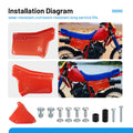 Set of 2 Side Panel Covers for Honda XR250R (1984–1985) - Red Plastic