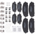 8pcs Ceramic Brake Pads Kit for Jeep Cherokee (2014–2022) w/Hardware