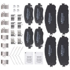 8pcs Ceramic Brake Pads Kit for Jeep Cherokee (2014–2022) w/Hardware