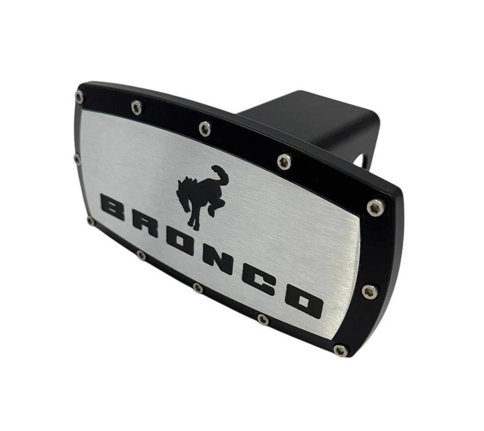 Tow Hitch Cover with Allen Bolts for Black Ford Bronco (2021–2024)