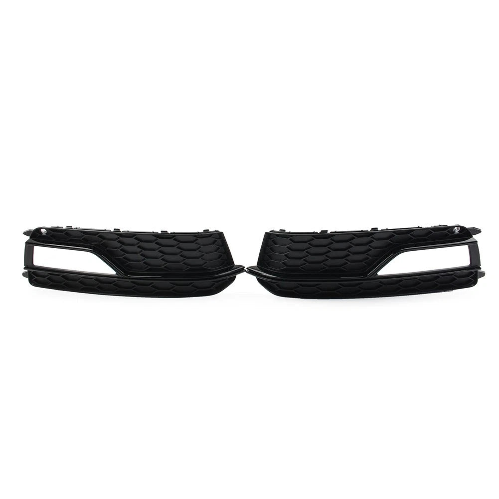 2X Front Bumper Honeycomb Fog Light Grille Cover for Audi A5 S5 (2013–2017)