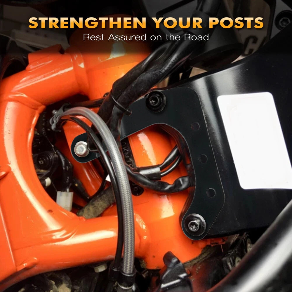 CNC Stainless Steel Neck Brace Support Set for KTM 790 Adventure/890 Adv (2018–2022)