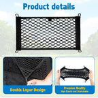 Black Stretchable Mesh Pocket Net for Truck RV Boats (2-Pack, 2019-2021)
