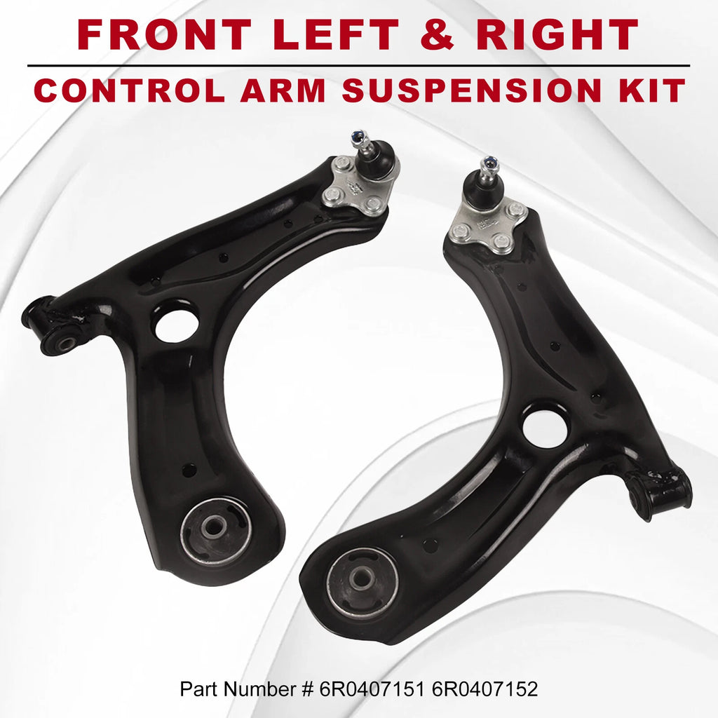 Set of 2 Front Lower Control Arms for Audi A1 (2011–2018) VW Polo (2013–2018)