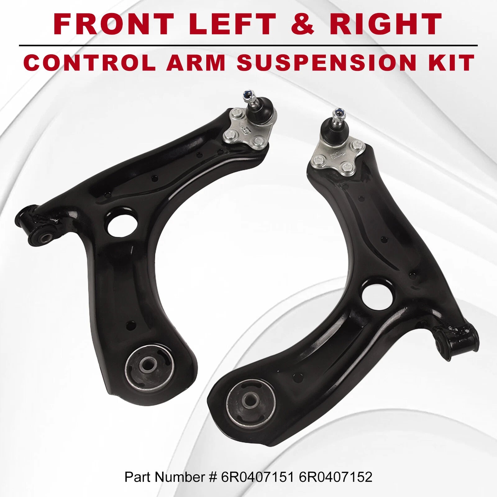 Set of 2 Front Lower Control Arms for Audi A1 (2011–2018) VW Polo (2013–2018)