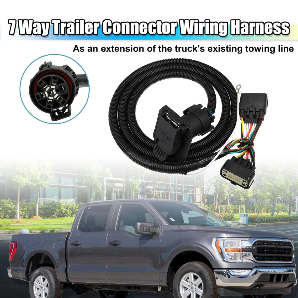 7 Pin Trailer Wiring Connector Harness T-Connector for Ford F-150 (2015–2020)