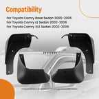 Set of 4 Anti-Splash Mud Guards for Toyota Camry (2002–2006)