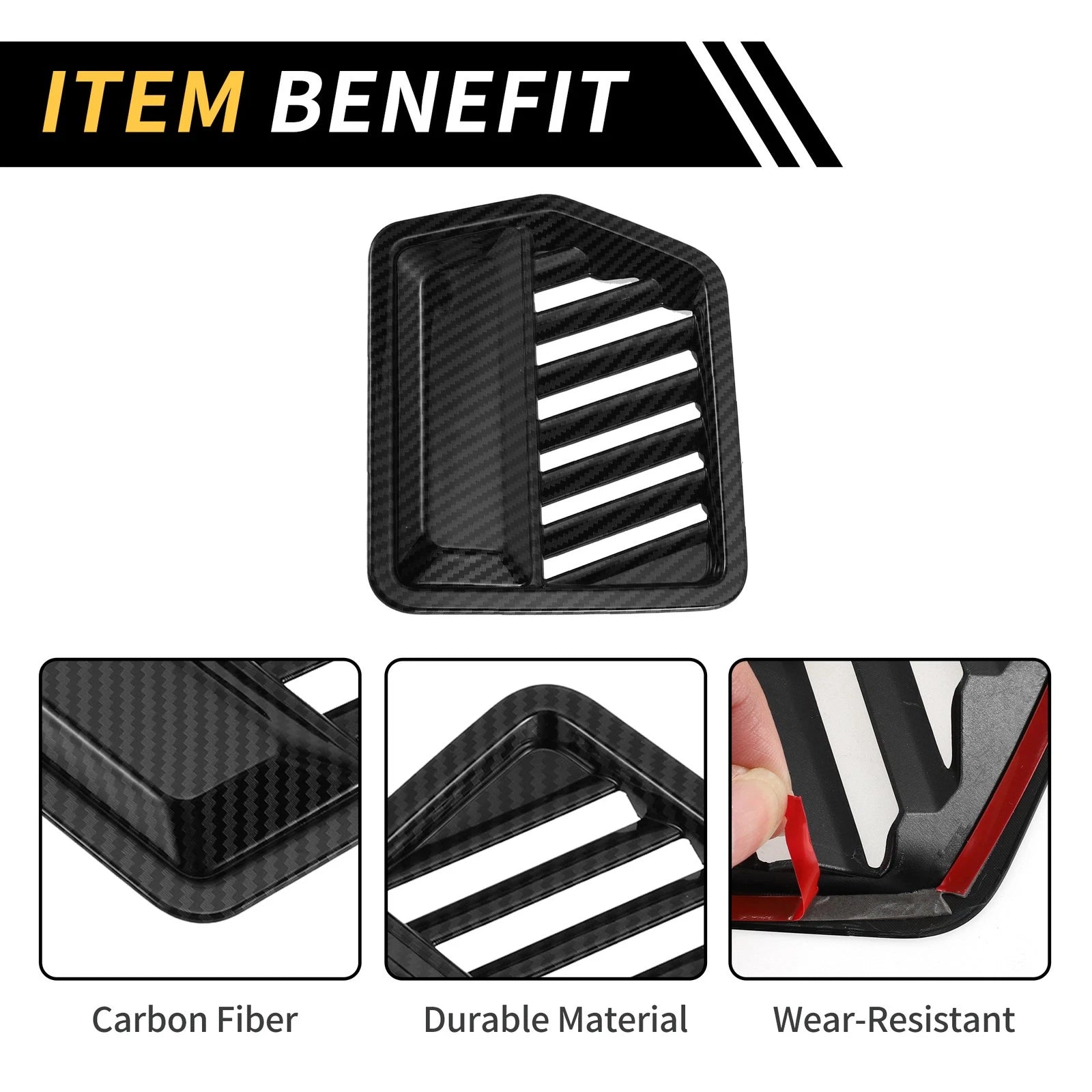 1 Pair Dashboard Side Air Vent AC Outlet Cover Trim for Ford F-150 (2015–2020)