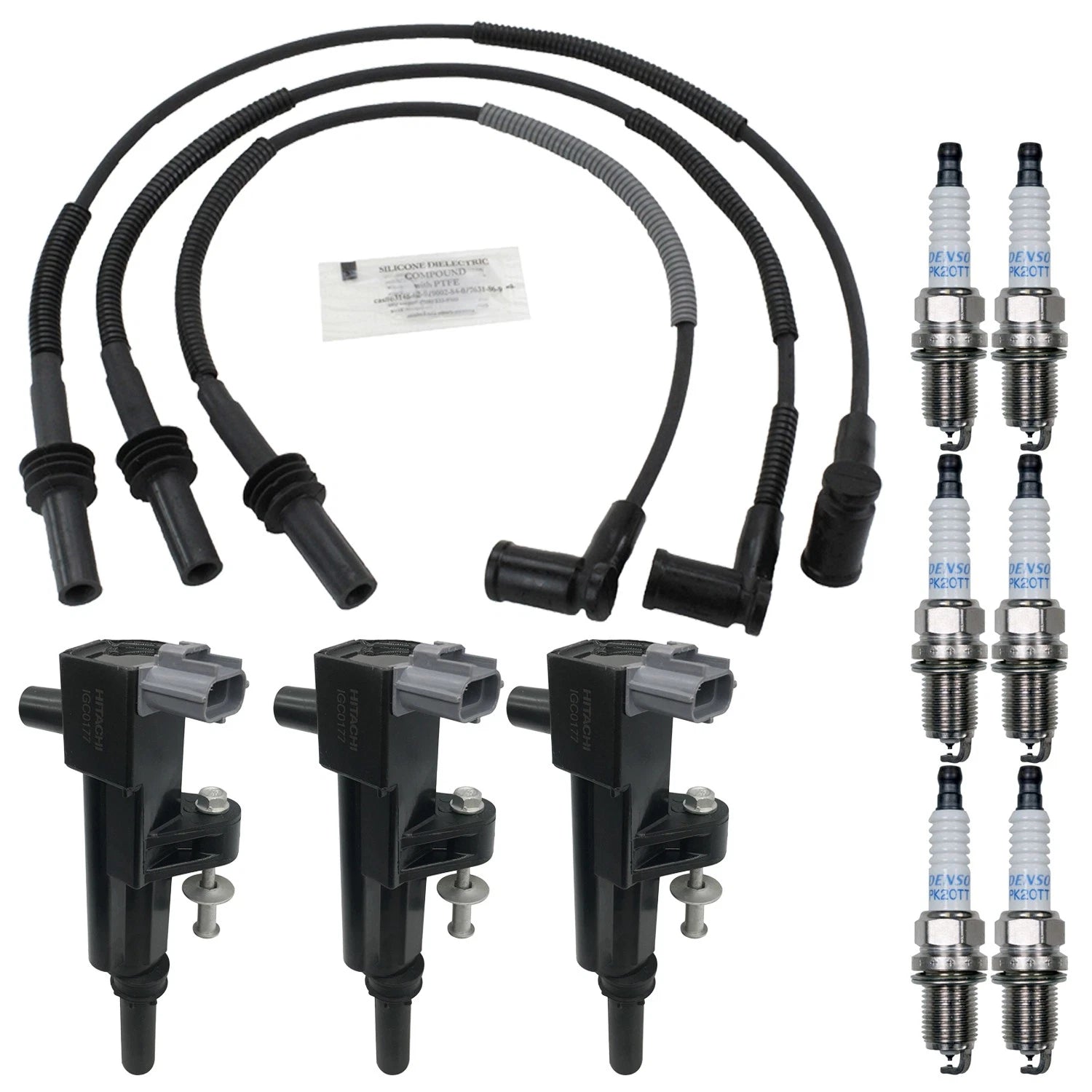 Set of 3 Ignition Coils & 6 Spark Plugs for Nitro V6