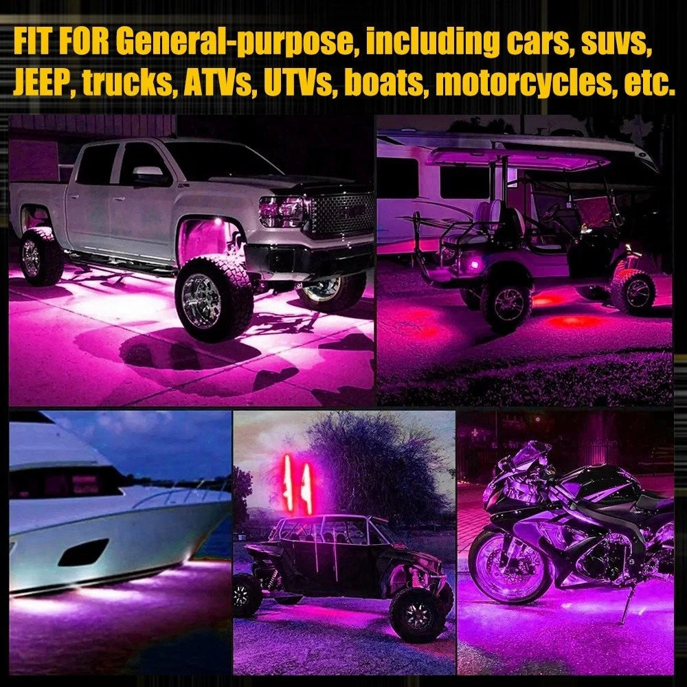 Purple LED Rock Lights for Jeep (2010–2023)