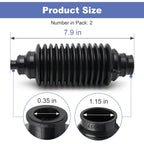 2X Steering Rack Boot Set for Universal Rack and Pinion (Inner Tie Rod)