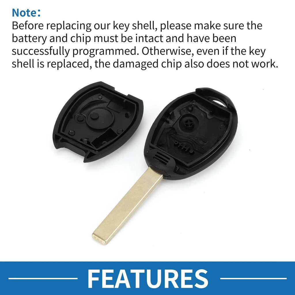 2 Buttons Keyless Entry Remote Fob Shell Case for BMW Mini Cooper (2002–2005)