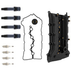 Valve Cover Set w/ 4 Ignition Coils for Hyundai Sonata (2011–2015) 22410-2G100