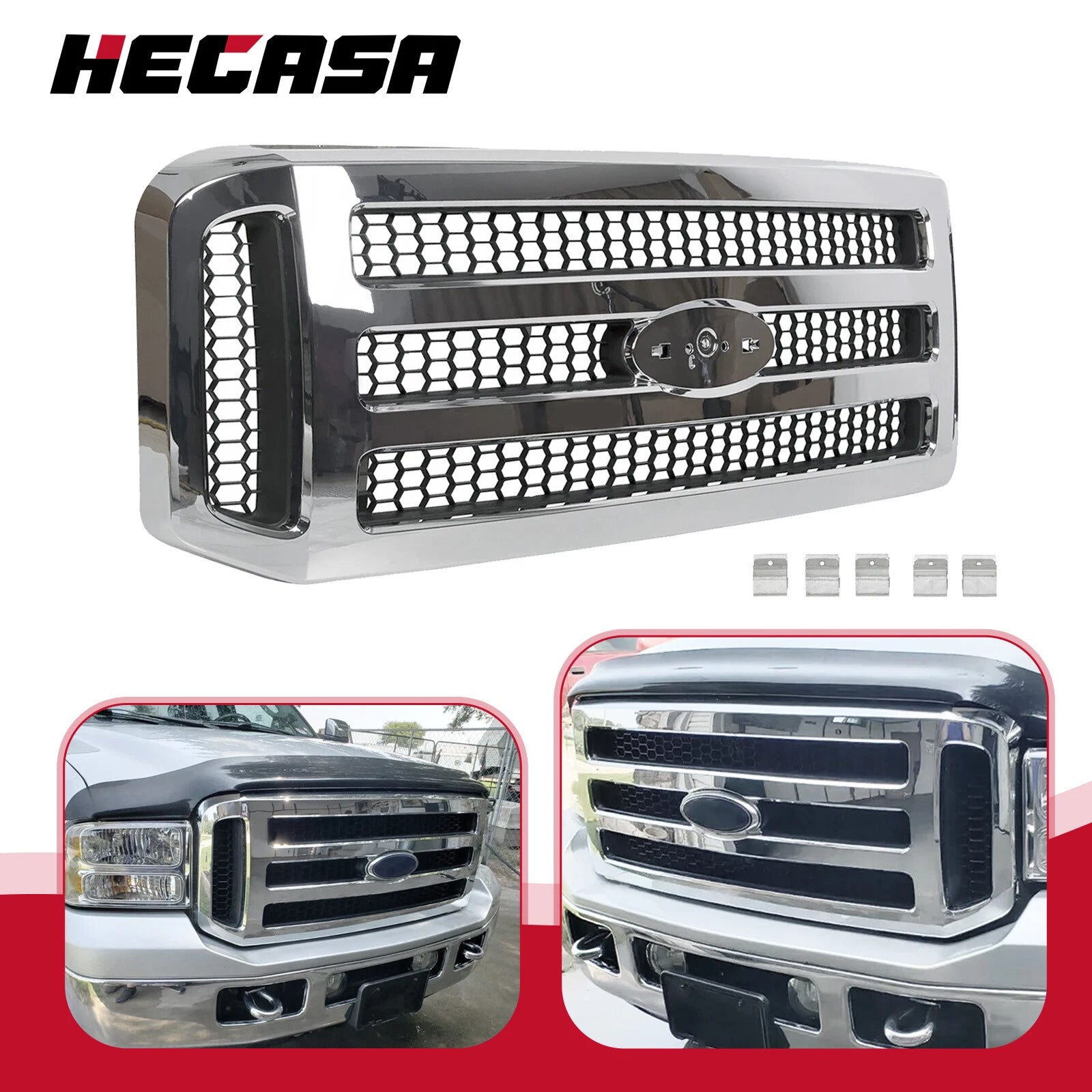 Chrome Grille for Ford Super Duty F-250 F-350 (2005–2007)