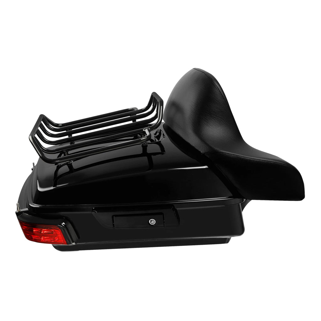 LED Tail Light for Harley Touring (2014–2023) - Black Chopped Trunk Backrest Pad