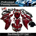Red Forged Carbon Fiber Body Fairing Kit for Kawasaki Ninja 500 (2024–2026)