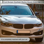 Front Left Bumper Headlight Washer Nozzle Cover Cap for BMW 3 Series White