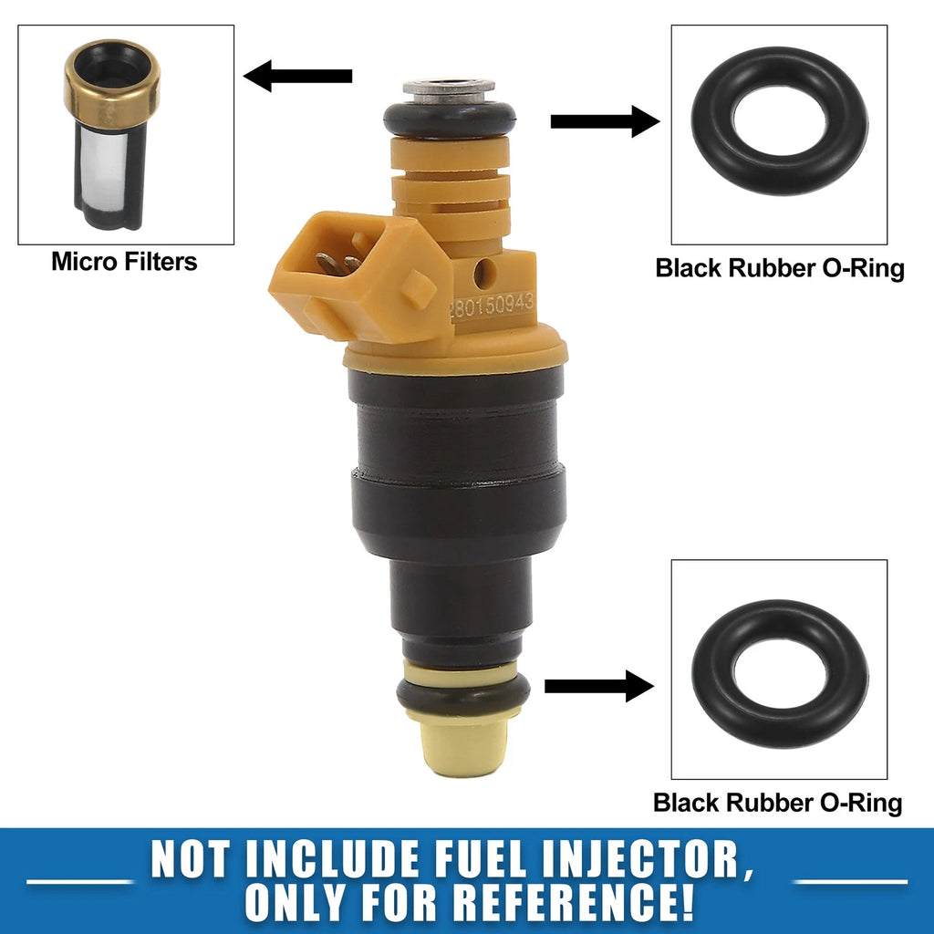 Set of 6 Fuel Injector O Rings Seals No. 1439800 for BMW X3 X5 (2004–2010)