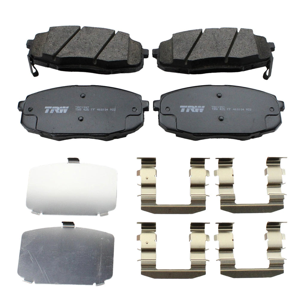 Front Rotors & TRW Pro Ceramic Brake Pads Kit for Kia Forte Koup (2010–2016)