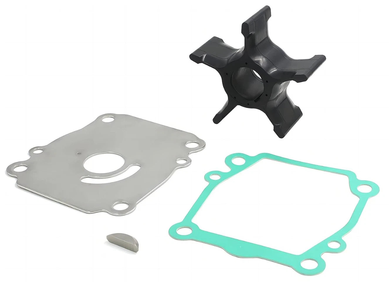 Outboard Water Pump Impeller & Plate for Suzuki 4-S (17461-90J01, 17471-92J00)