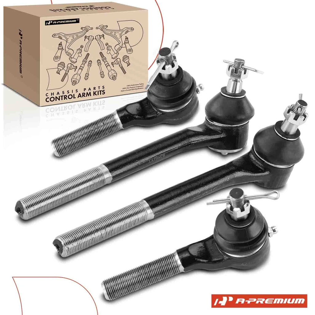Set of 4 Inner & Outer Tie Rod Ends for Chevy Blazer (1998–2005)
