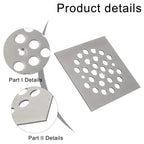 Square Floor Drain Cover for 4 Inch Drains (304 Stainless Steel)