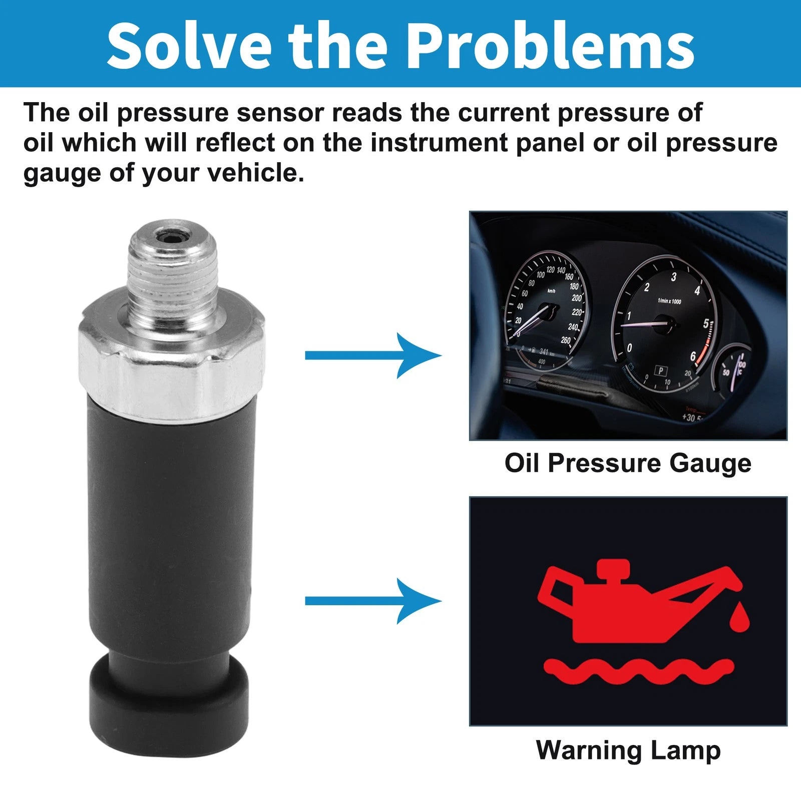 Engine Oil Pressure Sensor No.10068563 for Cadillac Escalade (1999–2000)