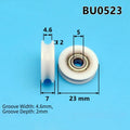 5x23x7mm BU0523 Wrapped Bearing Pulley U Grooved Guide Wheel for Door Slides