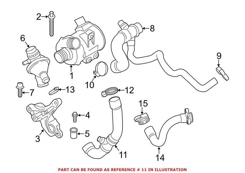 Engine Coolant Hose for BMW X1 (2013–2015)