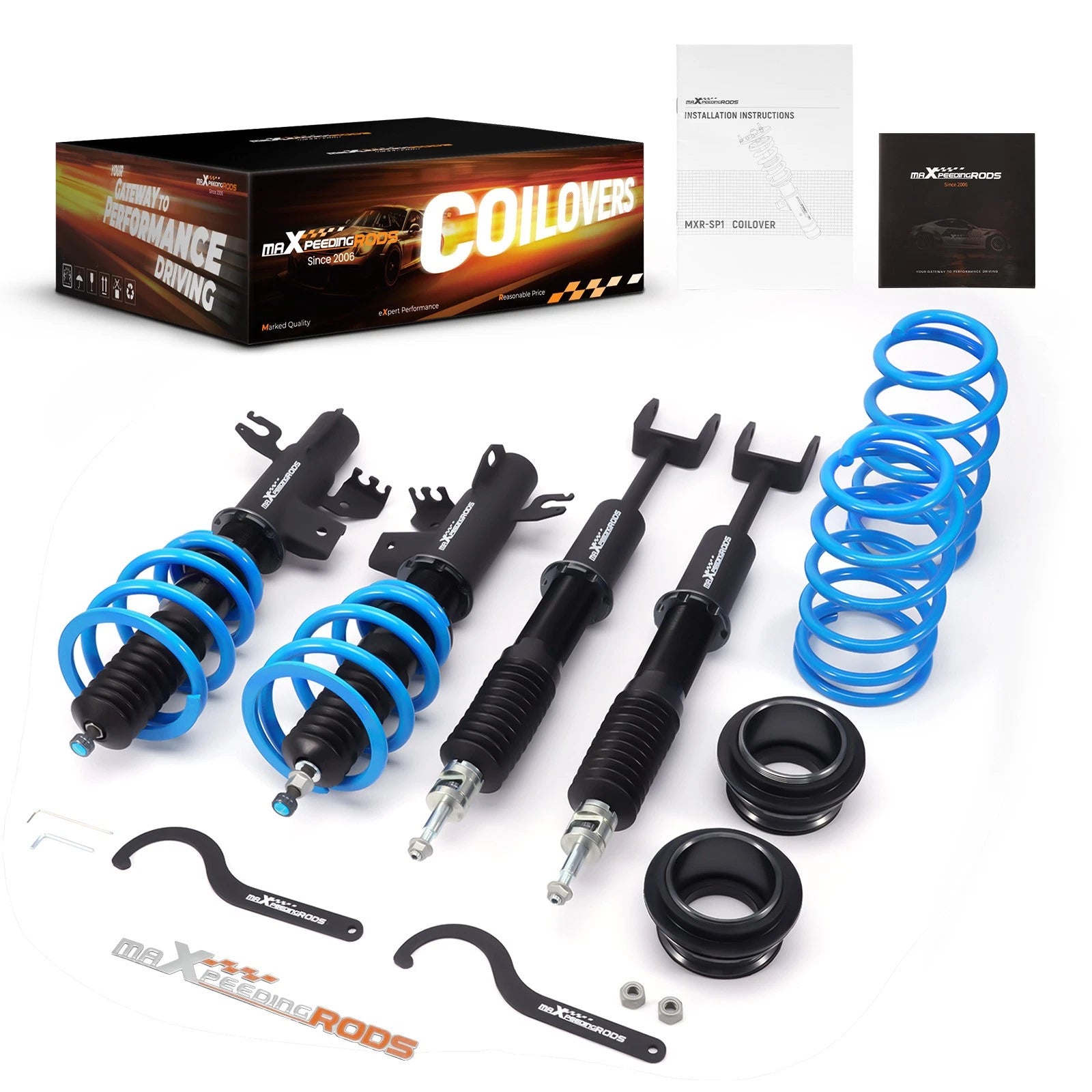 MaXpeedingrods T6 Coilovers 24 Way Damper Lowering Kit for Dodge Dart (2013–2016)