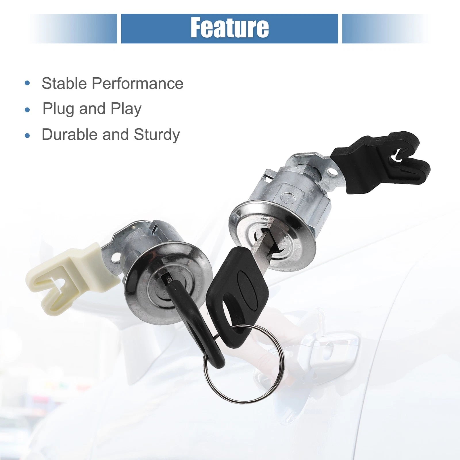 Door Lock Cylinder with Keys Set Replacement No.XL2Z7821990AC for Ford E150 (2004–2014)