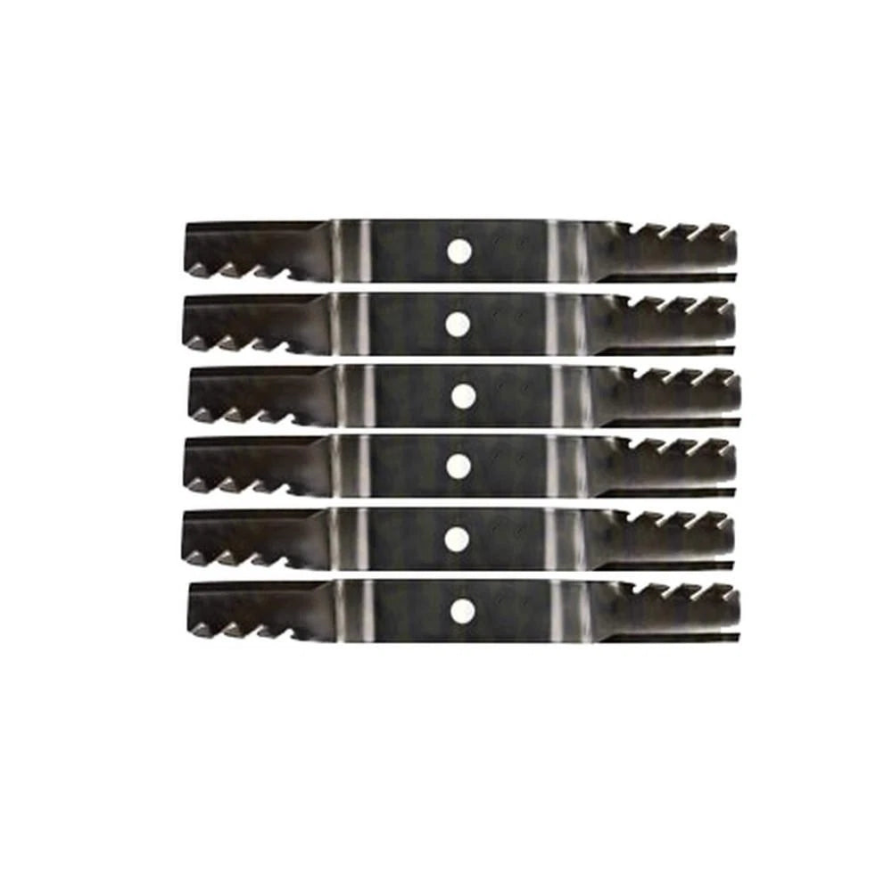 Set of 6 Toothed Mower Blades for John Deere 1420 1435 1445 1565 (–)