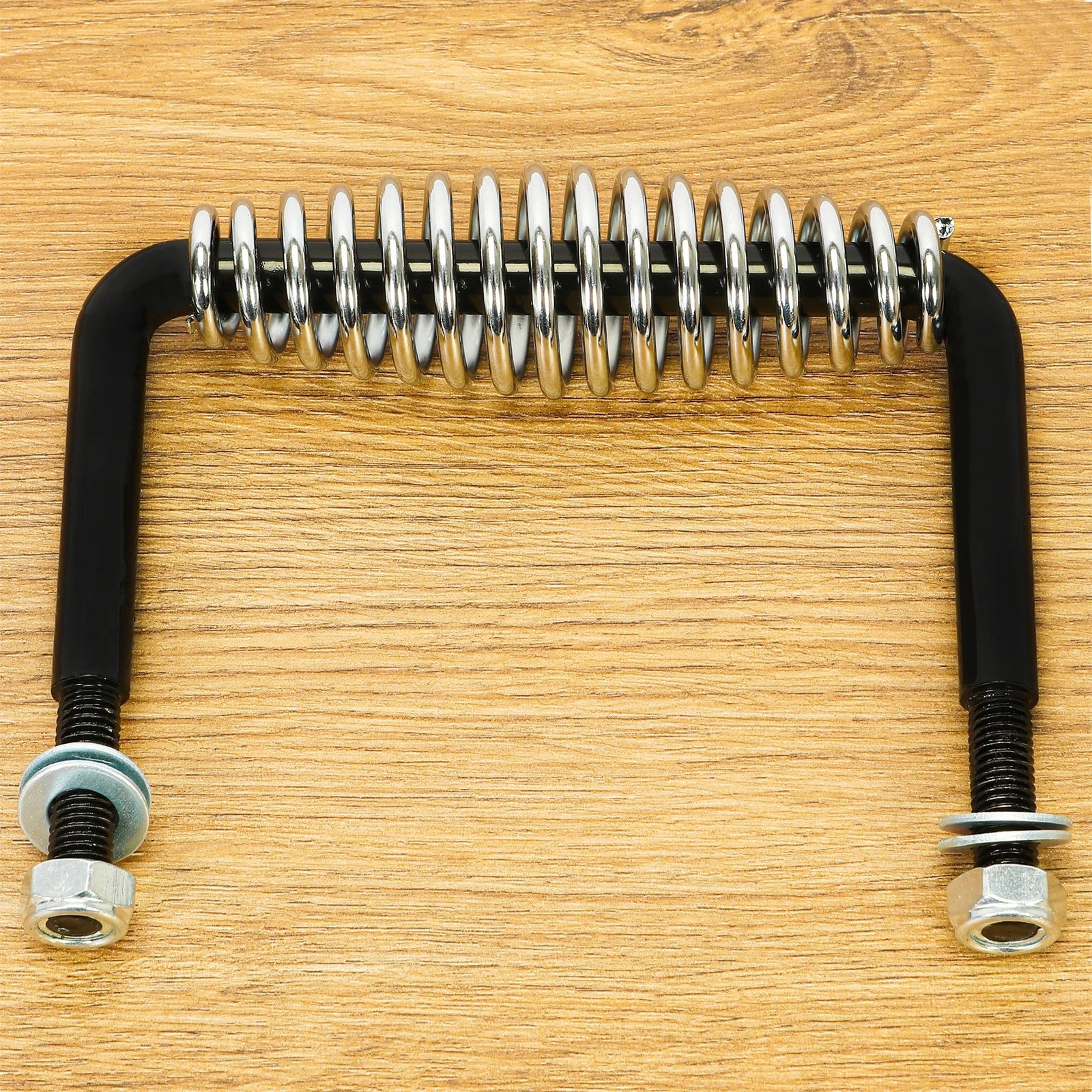 6" BBQ Smoker Spring Handle with Mounting Bracket for Grill Wood Stove