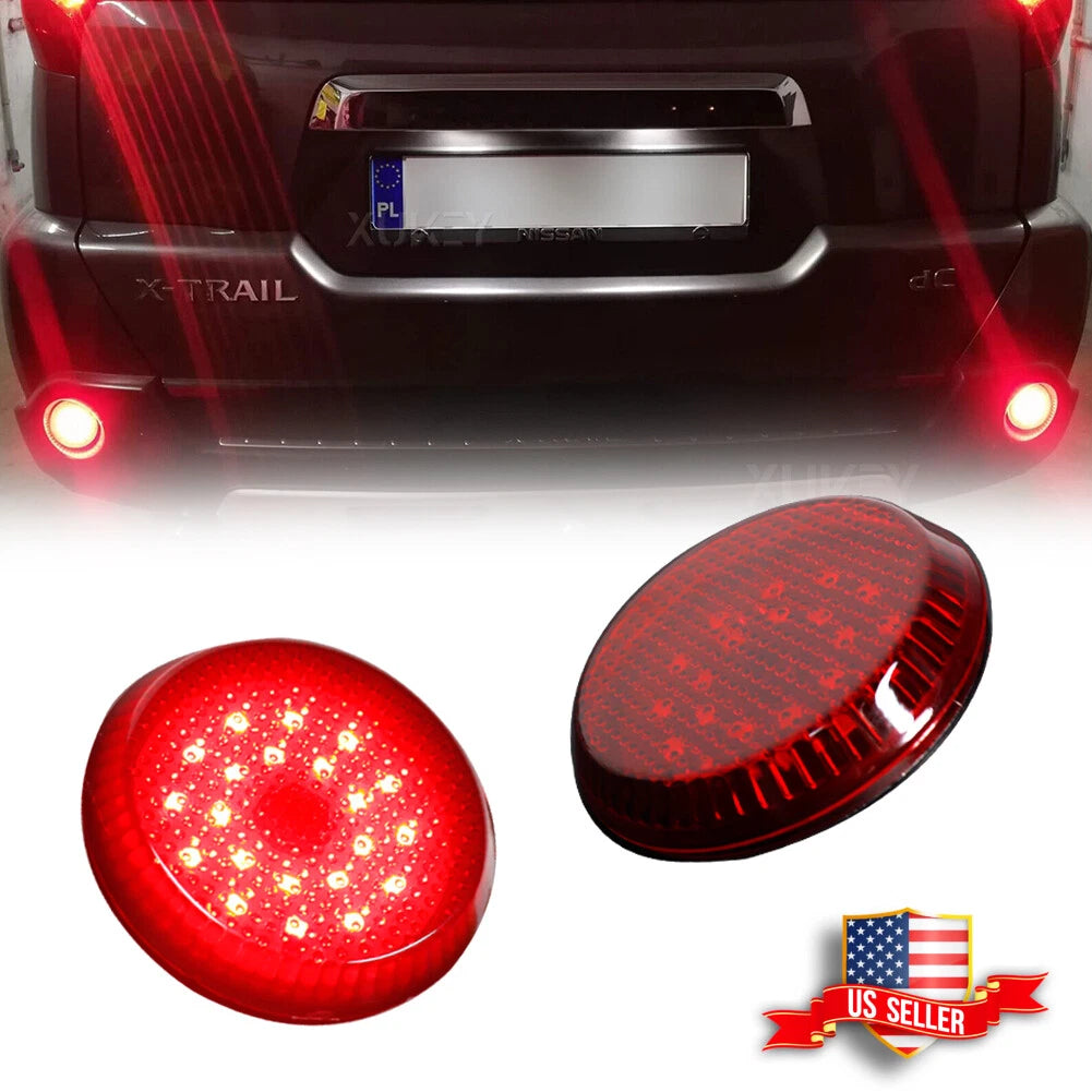 2X Red LED Rear Bumper Reflectors for Toyota Corolla (2007–2010)