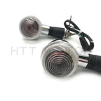Bullet Turn Signals for Universal Motorcycles (Chrome, Amber)