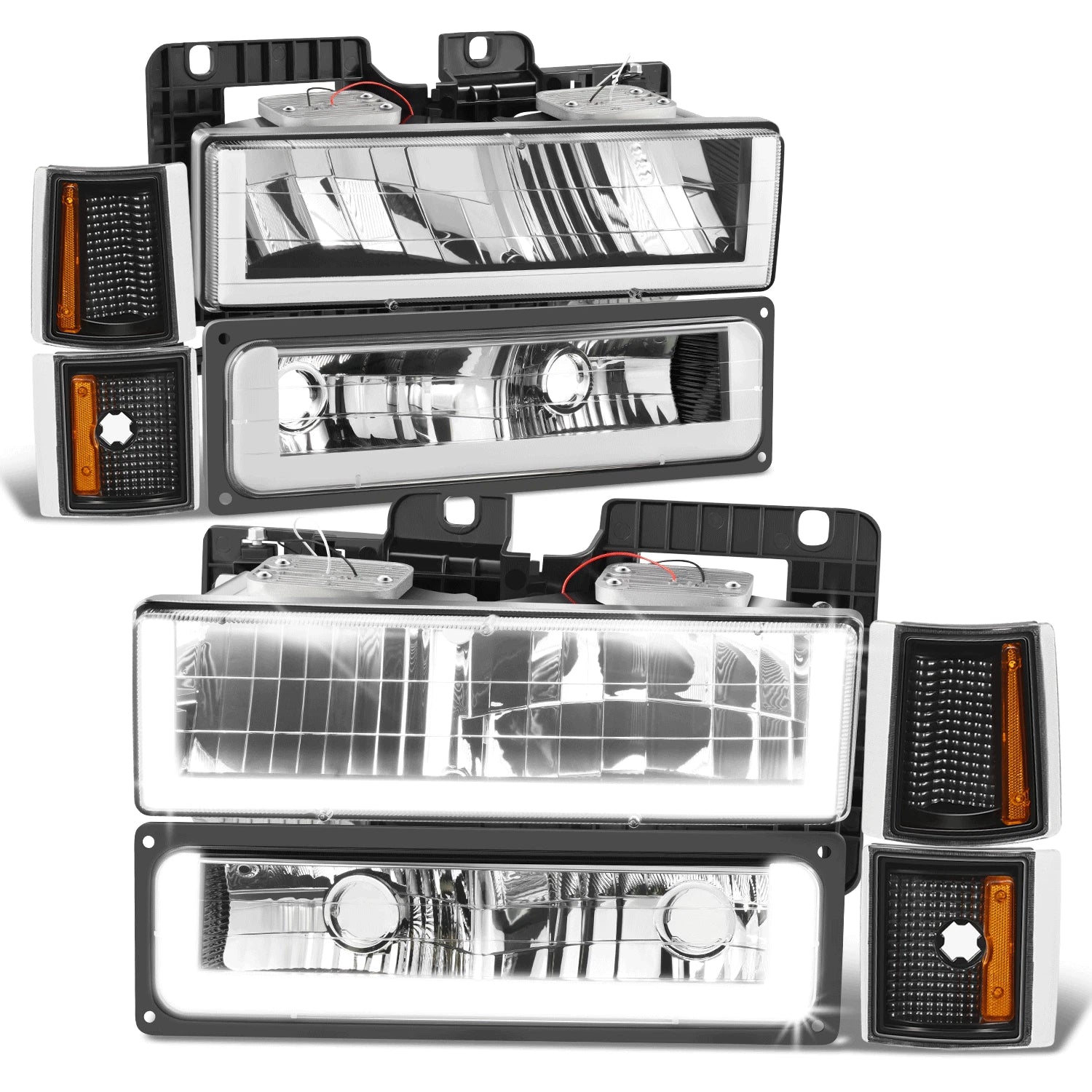 LED Headlight + Signal + Amber Corner Lamp for GMC C/K 1500-3500 (1994–2000)
