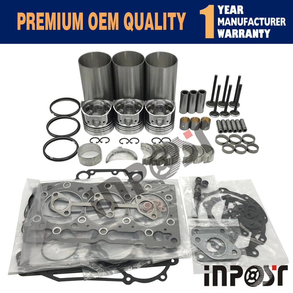 Overhaul Rebuild Kit STD D1005 for Kubota B2100DT BX2660 B2320HSD