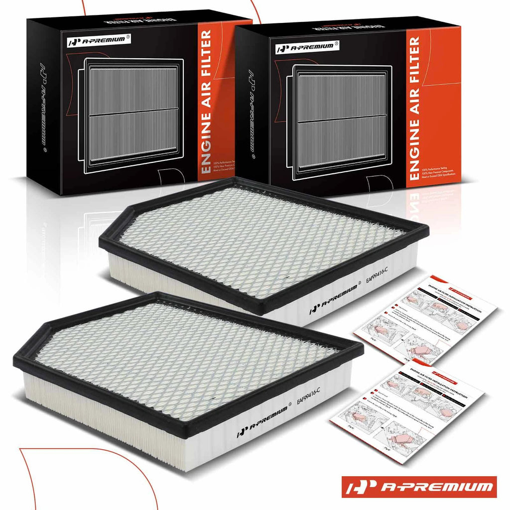 2X Engine Air Filter for Jeep Grand Cherokee (2018–2021) Dodge Durango (2021)