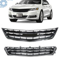 Set of 2 Chrome Black Front Grilles for Chevrolet Impala (2014–2020)