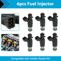 6X Fuel Injectors for Holden Rodeo (2003–2006) FBJC100 6VE1 3.5L V6